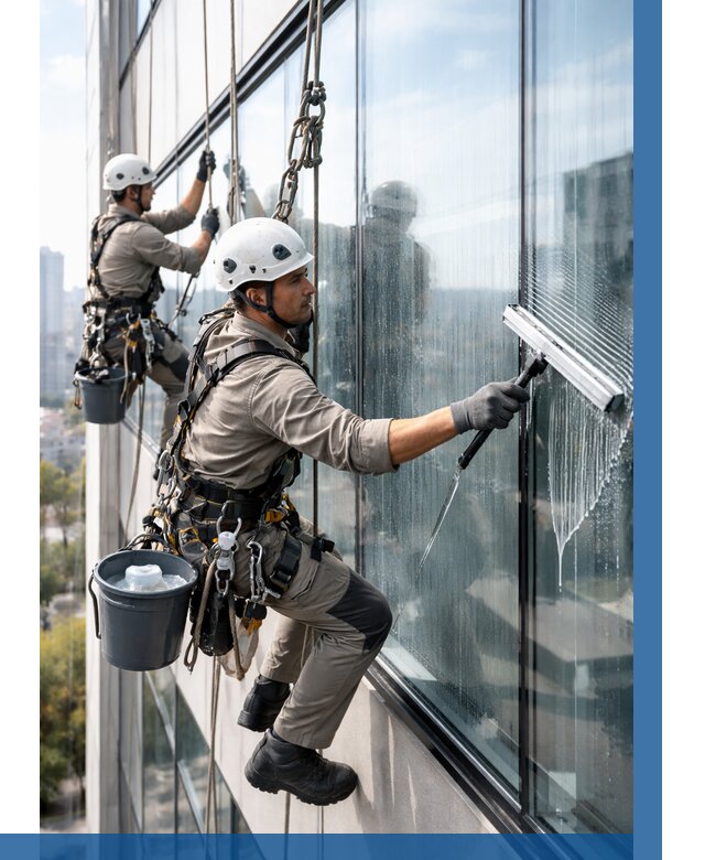 Мойка окон альпинистами в Ейске от 4638 р. | ВЫСОТНИК-Еск