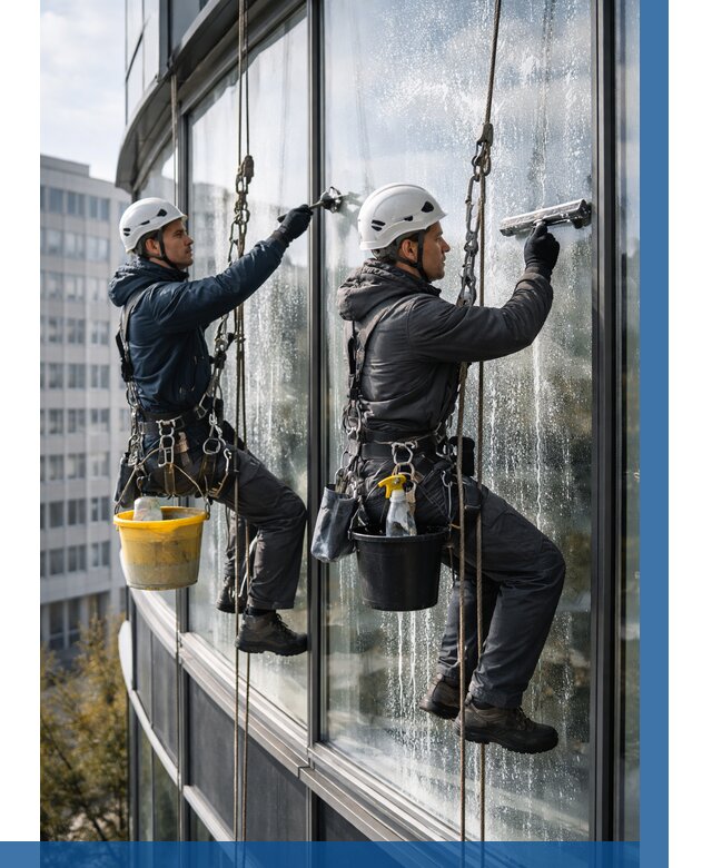 Мойка панорамных окон в Ейске от 361 р. заказать у ВЫСОТНИК-Еск