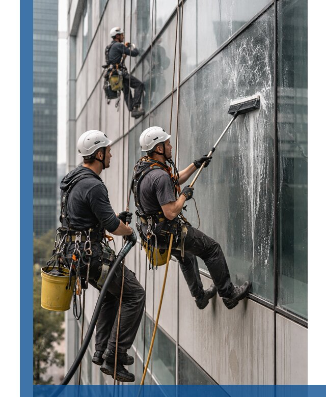 Профессиональная высотная мойка фасадов зданий в Ейске