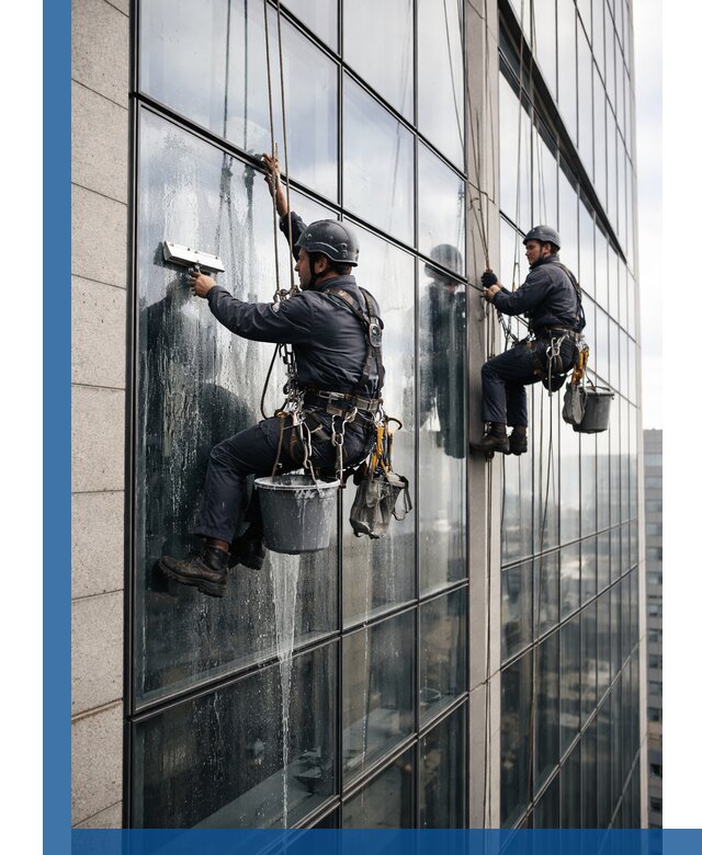 Профессиональная мойка стеклянных фасадов зданий в Ейске