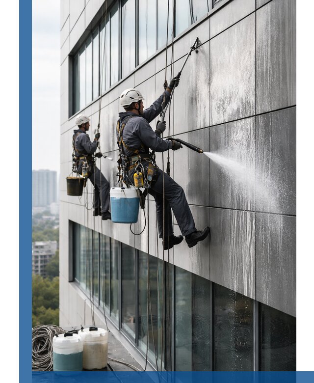 Профессиональная мойка вентилируемых фасадов в Ейске