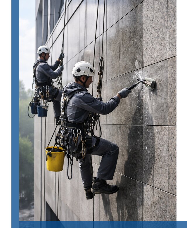 Профессиональная мойка фасада из керамогранита в Ейске