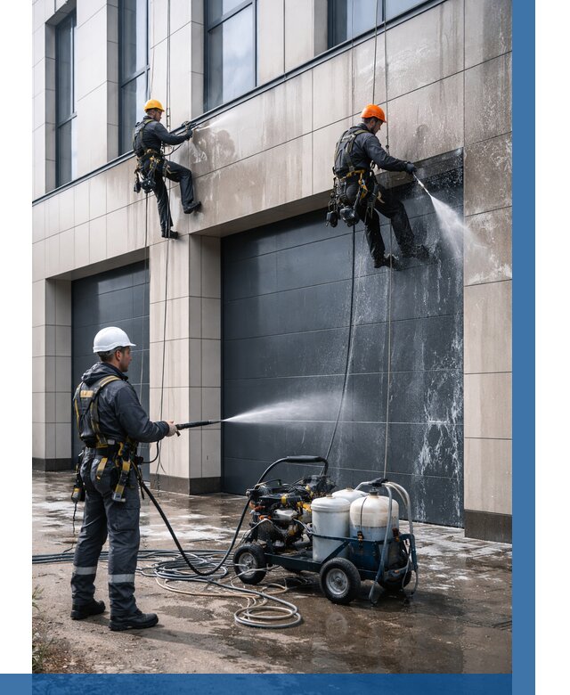 Послестроительная мойка фасада в Ейске от 309 р. | ВЫСОТНИК-Еск