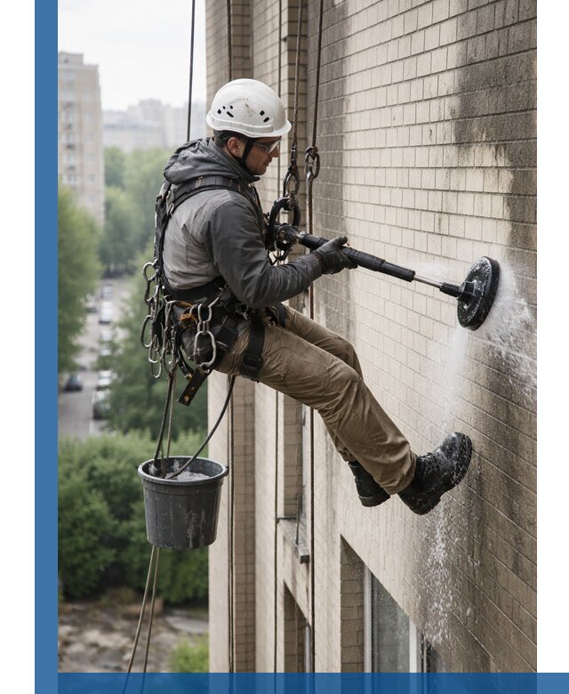 Очистка фасада от копоти в Ейске профессионально и безопасно