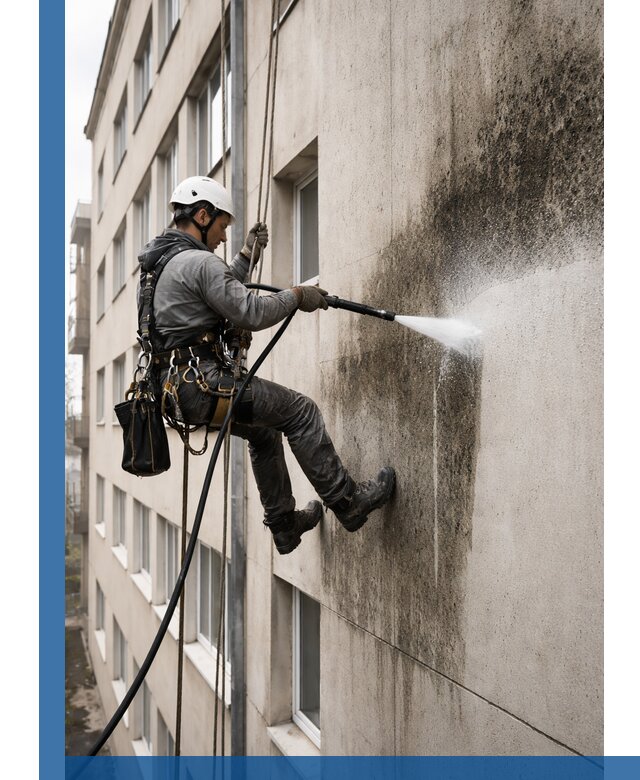 Профессиональная очистка фасадов от плесени в Ейске