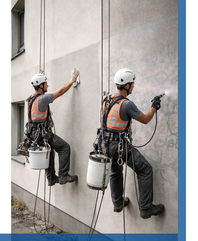 Антиграффити покрытие фасада в Ейске от 618 р. | ВЫСОТНИК-Еск