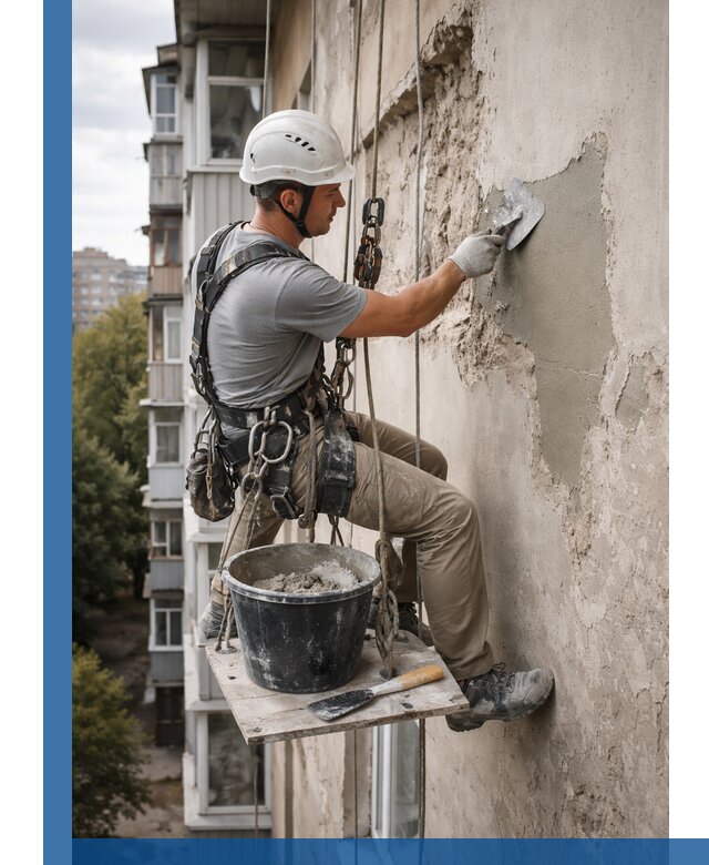 Восстановление фасадной штукатурки в Ейске с гарантией качества