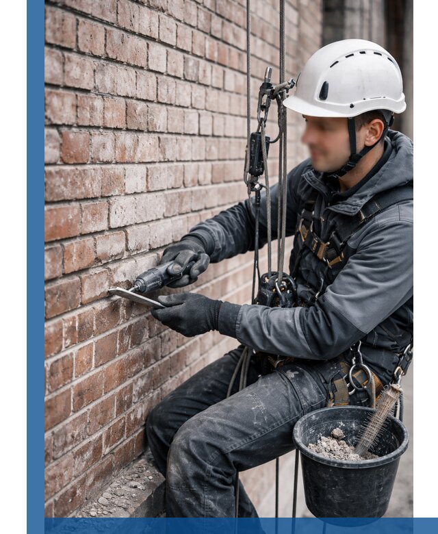 Расшивка кирпичных швов фасадов и стен, ремонт в Ейске