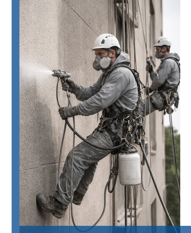 Безвоздушная покраска фасадов зданий в Ейске профессионально