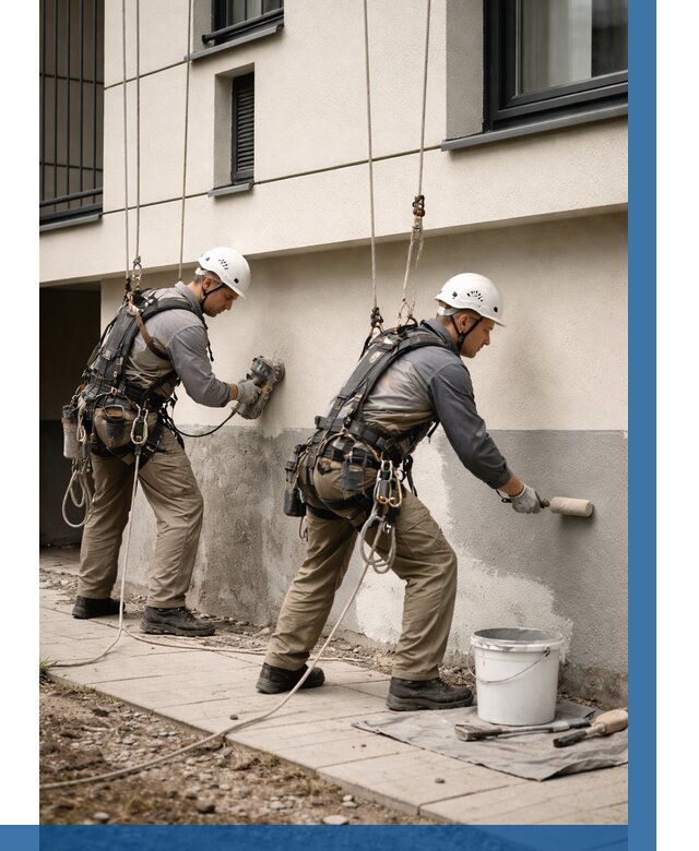 Окраска цоколя здания в Ейске от 464 р. под ключ | ВЫСОТНИК-Еск