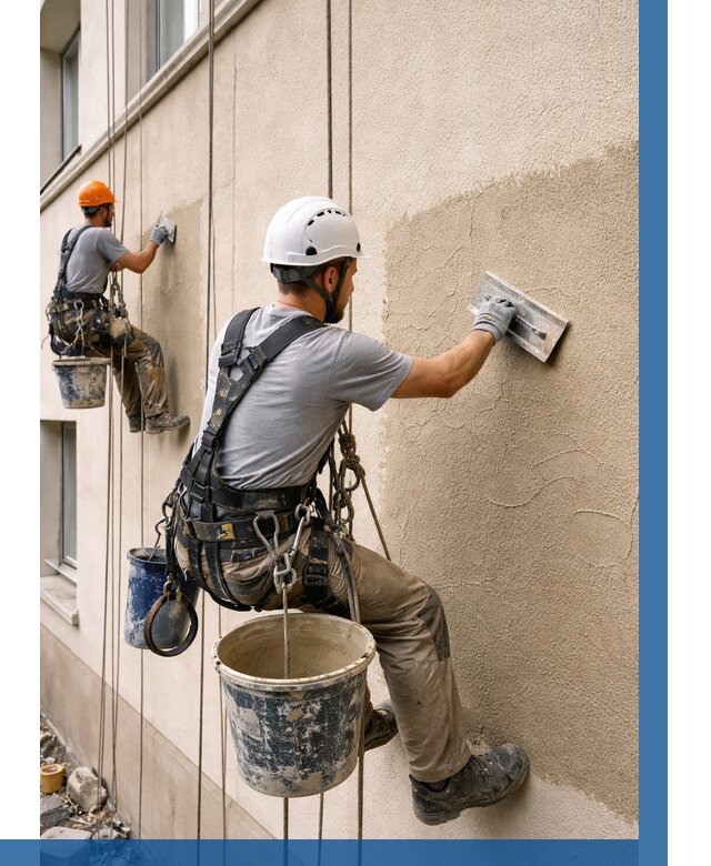 Декоративная штукатурка фасада в Ейске от 1237 р. | ВЫСОТНИК-Еск