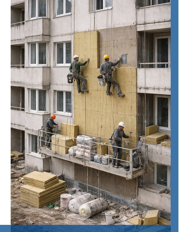 Утепление фасада минватой в Ейске от 1546 р. | ВЫСОТНИК-Еск