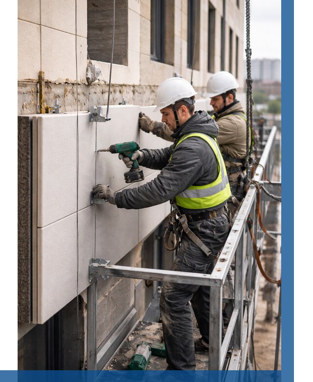 Монтаж фасадных термопанелей в Ейске от 1546 р. | ВЫСОТНИК-Еск