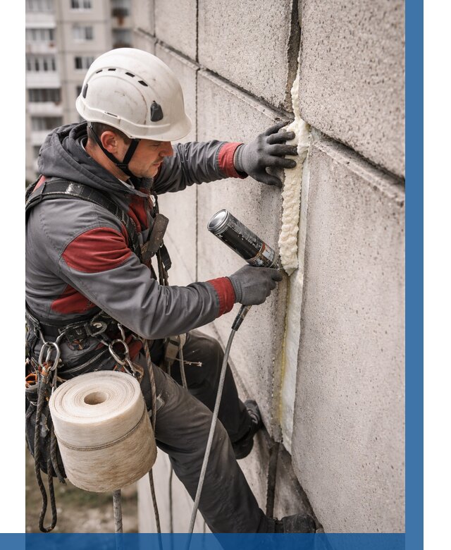 Утепление межпанельных швов в Ейске от 721 р. | ВЫСОТНИК-Еск