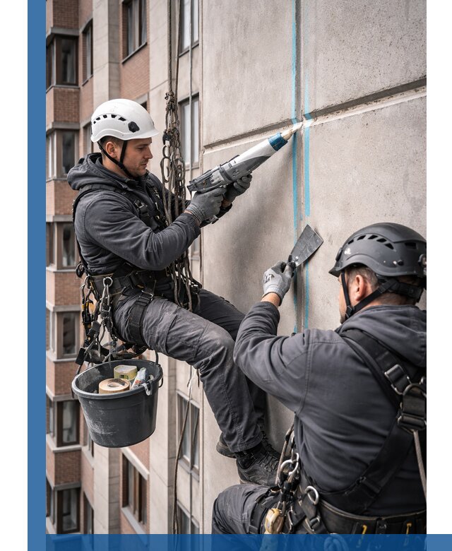 Вторичная герметизация швов фасада и кровли в Ейске