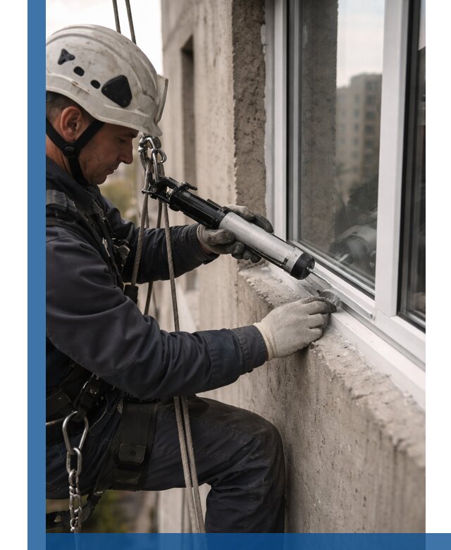 Герметизация оконных швов снаружи в Ейске профессионально