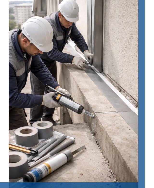 Герметизация примыкания балкона в Ейске от 4638 р. | ВЫСОТНИК-Еск