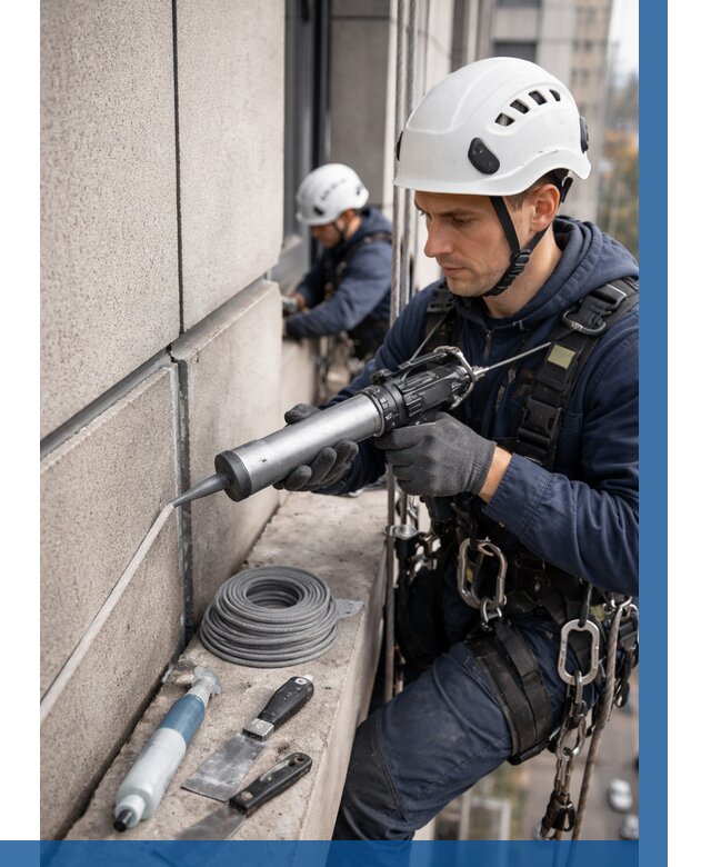 Герметизация деформационных швов фасада в Ейске от 721 | ВЫСОТНИК-Еск