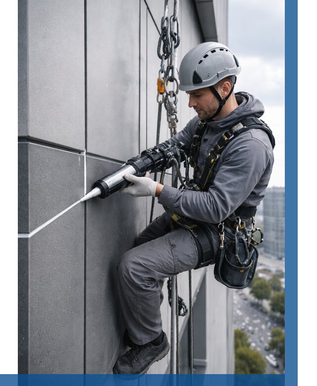 Герметизация стыков фасадных панелей в Ейске от 6699 р.| ВЫСОТНИК-Еск