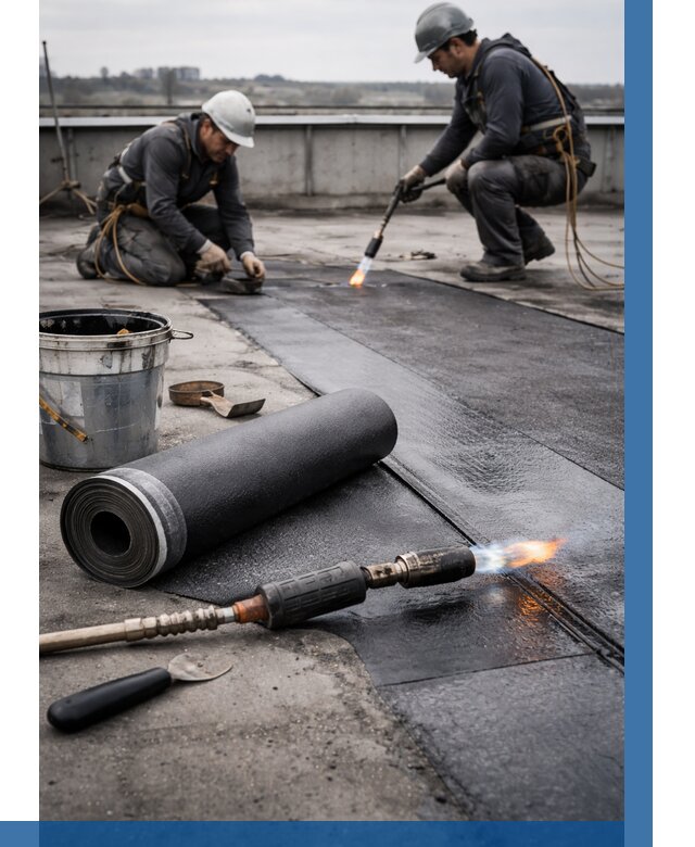 Ремонт рулонной кровли в Ейске от 670 р. | ВЫСОТНИК-Еск