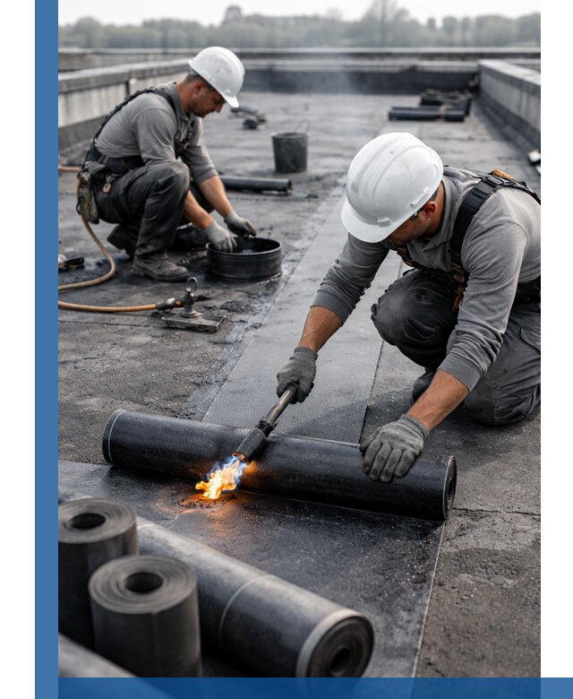 Ремонт рулонной кровли в Ейске герметизация и восстановление