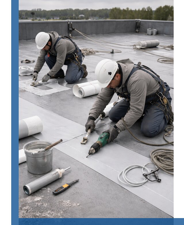 Ремонт мембранной кровли в Ейске качественно и с гарантией