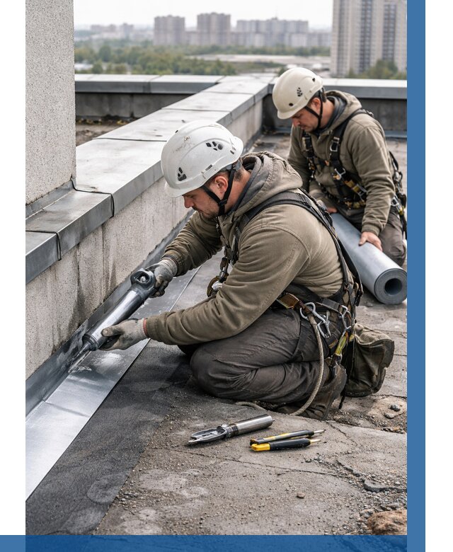 Ремонт кровельных примыканий в Ейске от 1237 р. | ВЫСОТНИК-Еск