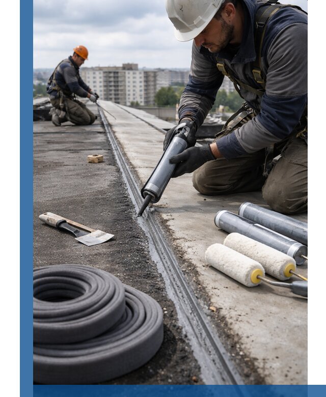 Герметизация швов кровли в Ейске с гарантией герметичности