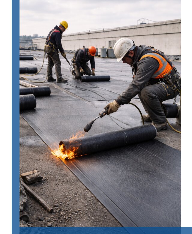 Монтаж наплавляемой кровли в Ейске профессионально