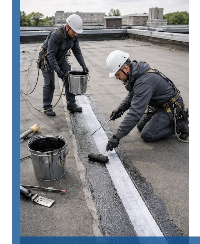 Гидроизоляция кровли мастикой в Ейске надежная защита