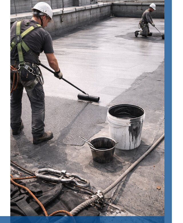 Гидроизоляция кровли жидкой резиной в Ейске от 515 р. | ВЫСОТНИК-Еск