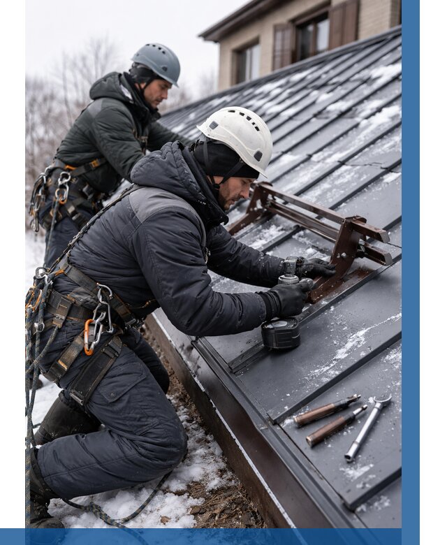 Монтаж снегозадержателей в Ейске от 464 р. | ВЫСОТНИК-Еск