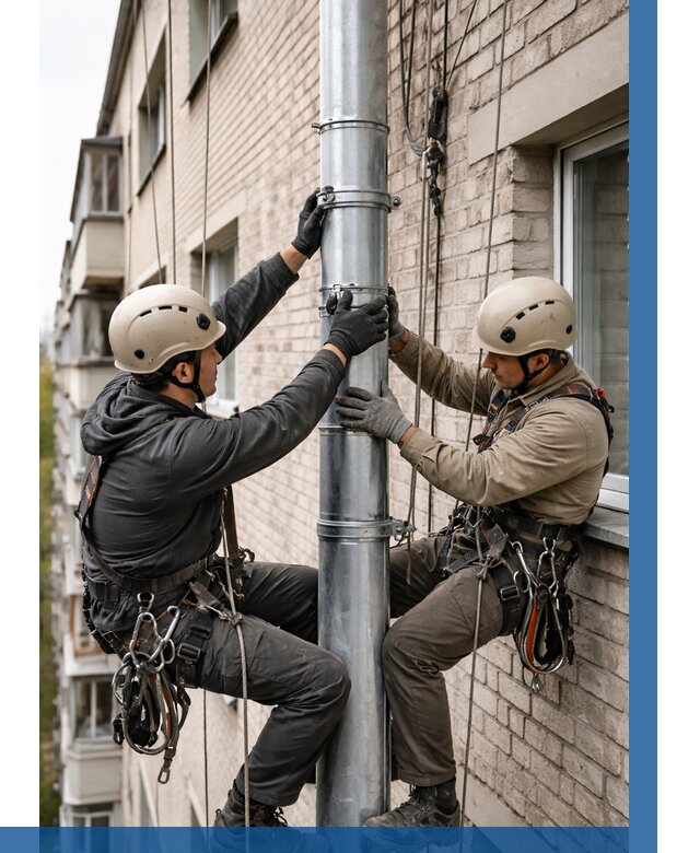 Замена водосточных труб в Ейске от 6699 р. | ВЫСОТНИК-Еск