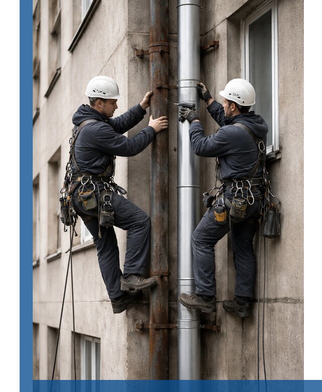 Замена водосточных труб в Ейске: монтаж и демонтаж под ключ