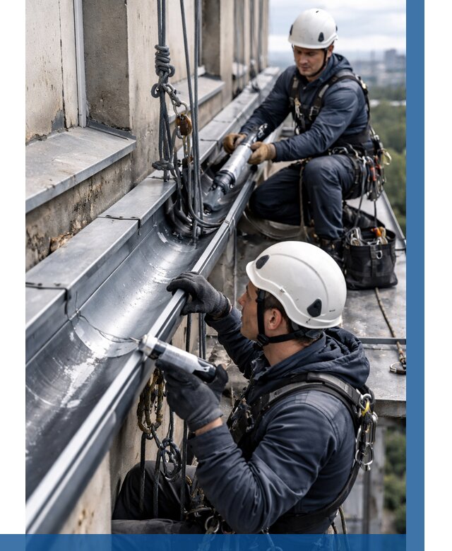 Ремонт водосточных желобов в Ейске от 6699 р. | ВЫСОТНИК-Еск