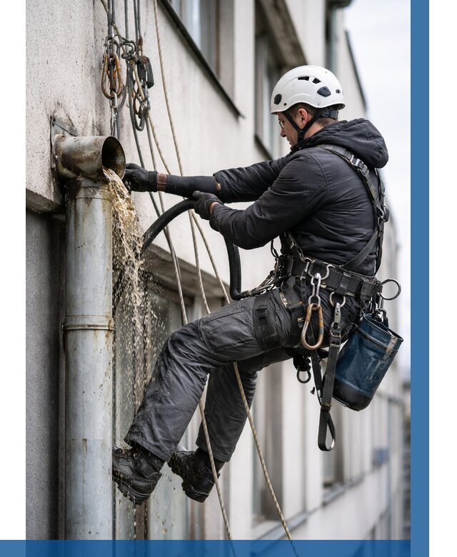 Прочистка водосточных труб в Ейске от 3607 р. | ВЫСОТНИК-Еск