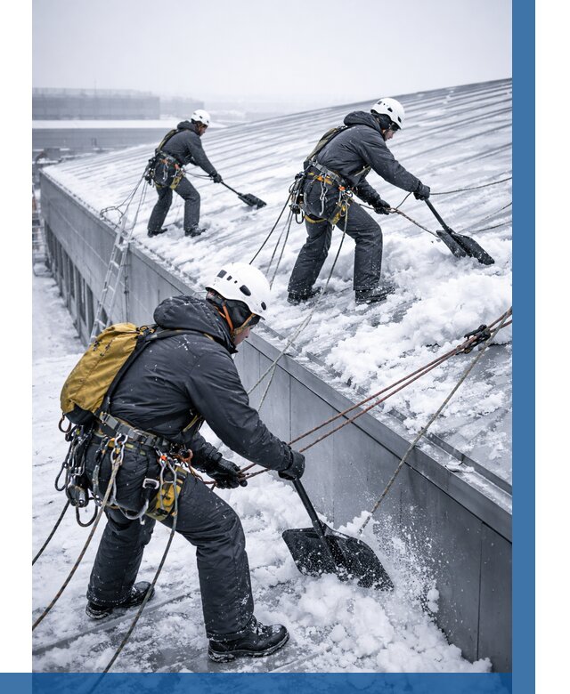 Очистка навесов от снега в Ейске от 4638 р. | ВЫСОТНИК-Еск