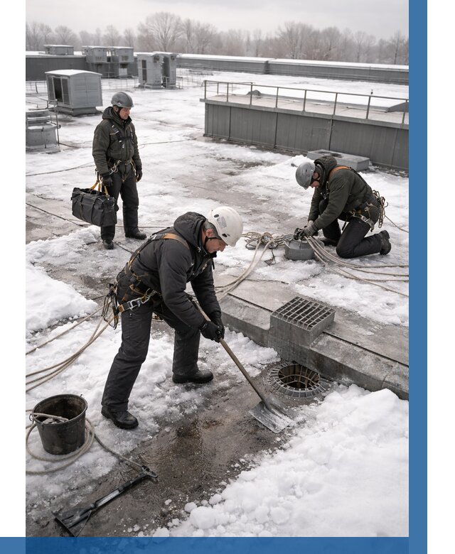 Абонентское обслуживание кровли зимой в Ейске от 8245 р. | ВЫСОТНИК-Еск