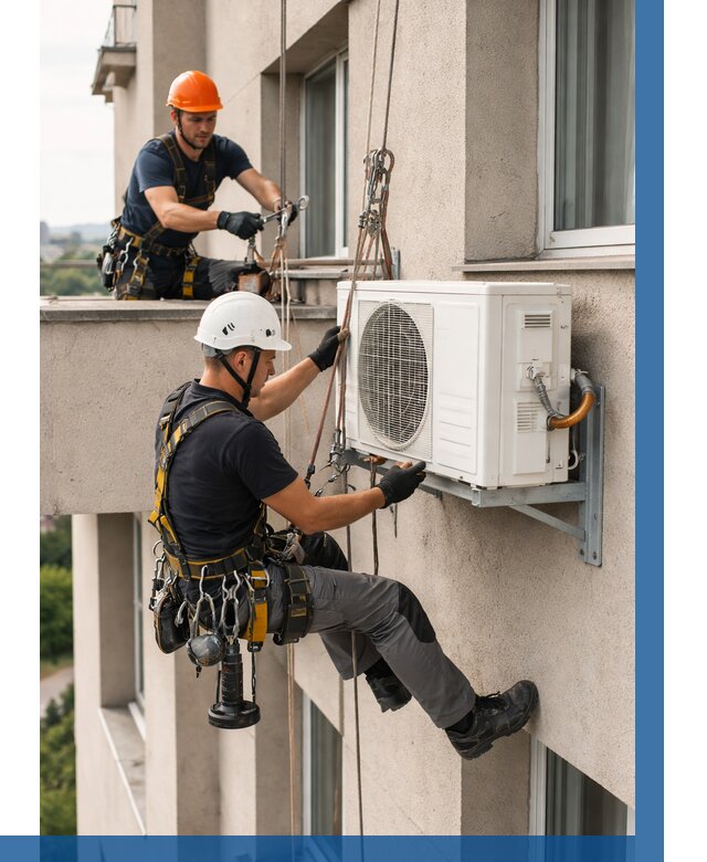 Монтаж внешнего блока кондиционера в Ейске от 6699 р. | ВЫСОТНИК-Еск