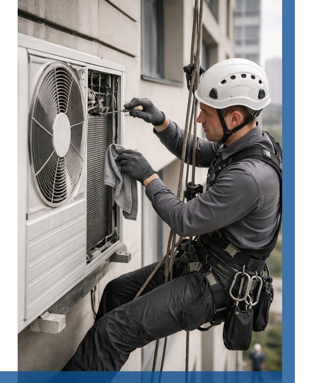 Обслуживание внешнего блока кондиционера в Ейске от 2783 р.ВЫСОТНИК-Еск