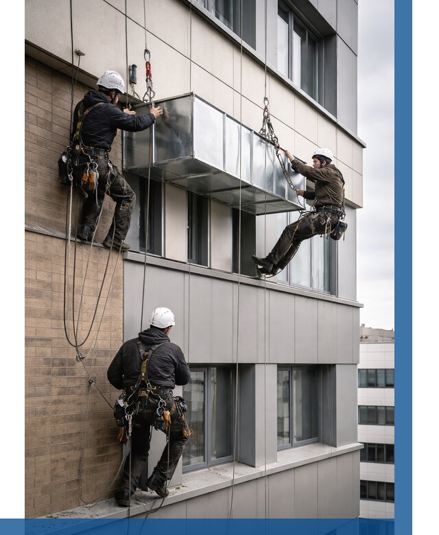 Монтаж воздуховодов на фасаде в Ейске от 1546 р. | ВЫСОТНИК-Еск