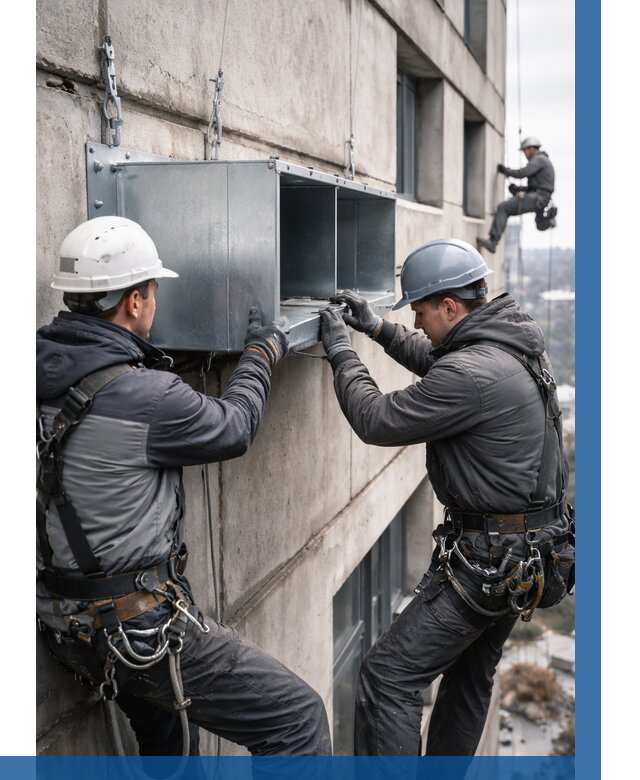 Монтаж вентиляционных коробов в Ейске от 3092 р. | ВЫСОТНИК-Еск