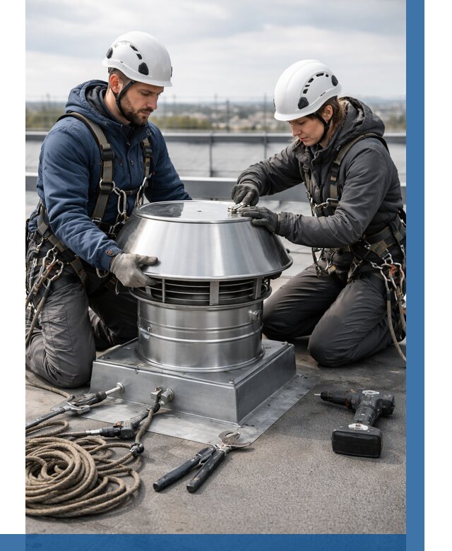 Установка дефлекторов на кровле в Ейске от 4638 р. | ВЫСОТНИК-Еск