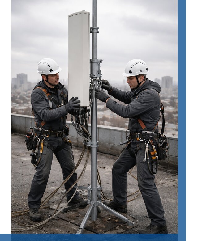 Монтаж антенн связи на крыше в Ейске от 8760 р. | ВЫСОТНИК-Еск