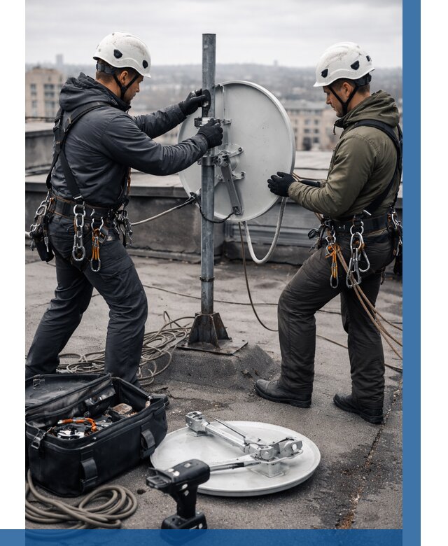 Демонтаж антенн на крыше в Ейске от 4638 р. | ВЫСОТНИК-Еск