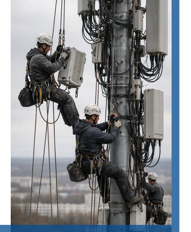 Монтаж оборудования связи на мачте в Ейске от 7730 р. | ВЫСОТНИК-Еск