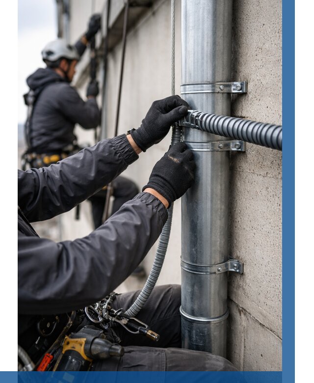 Монтаж гофры для кабеля в Ейске от 309 р. | ВЫСОТНИК-Еск