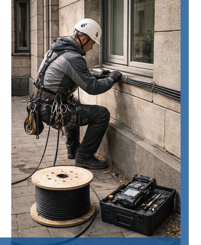 Прокладка оптоволоконного кабеля в Ейске от 824 р. | ВЫСОТНИК-Еск