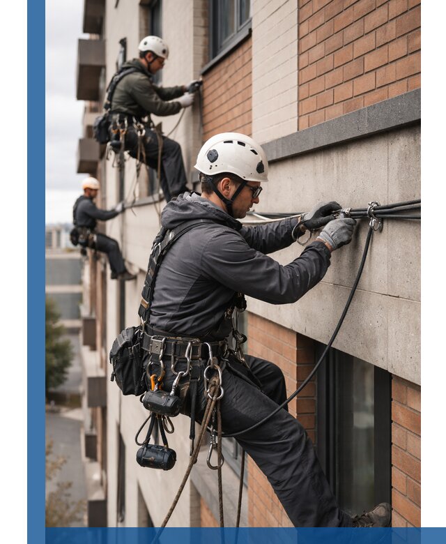 Крепление кабеля на фасаде монтаж и крепеж в Ейске