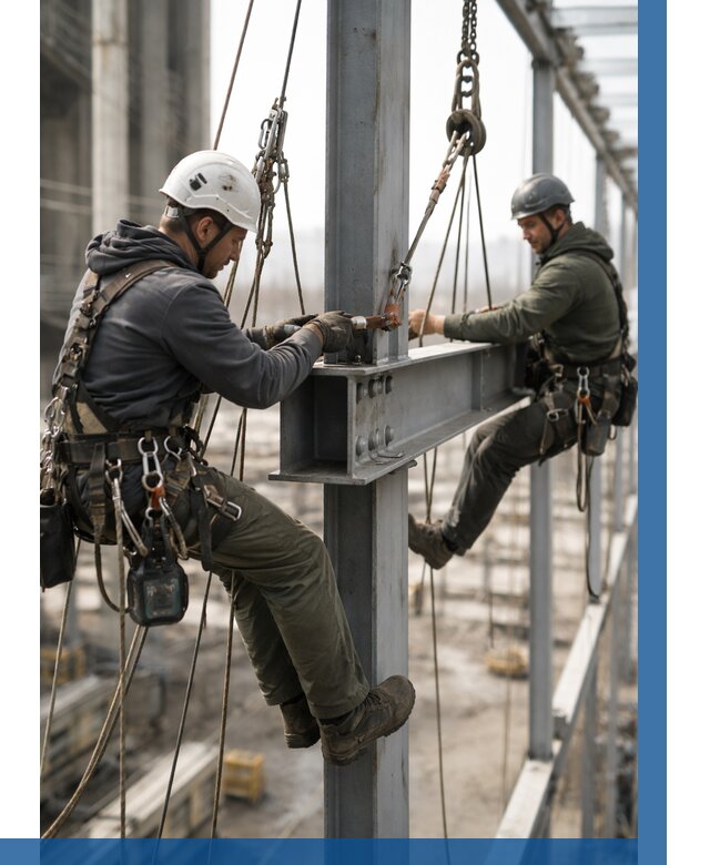 Монтаж металлоконструкций на высоте в Ейске от 3607 р. | ВЫСОТНИК-Еск